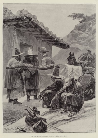 The War between China and Japan, a Corean Rest-House by Richard Caton Woodville junior